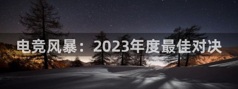 安博电竞网站是什么：电竞风暴：2023年度最佳对决